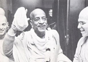 Srila Prabhupada in Boston Airport